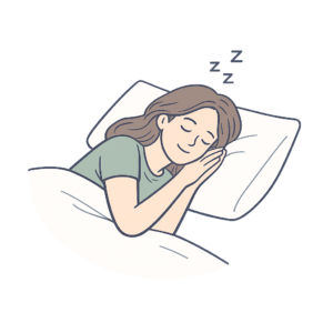 A woman sleeping soundly